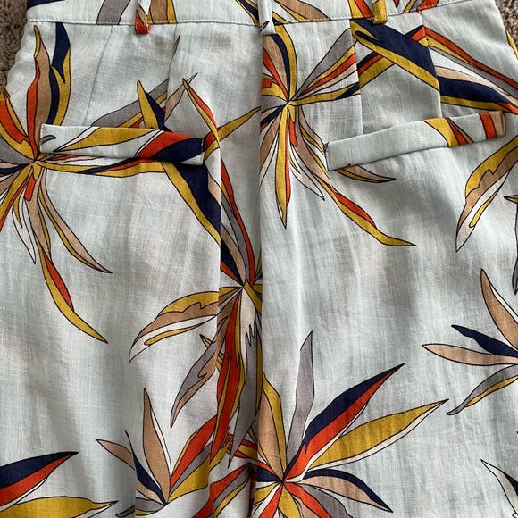 Floral Print Linen Trousers - Picture 5 of 8